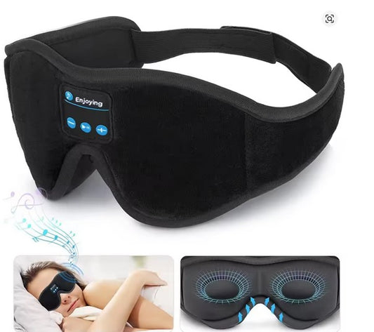 Masque de Sommeil Bluetooth Auréa — Occultant Total + Écouteurs Intégrés pour S'endormir Sereinement