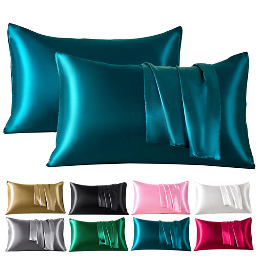 Taie d'Oreiller en Satin Auréa • Lot de 2