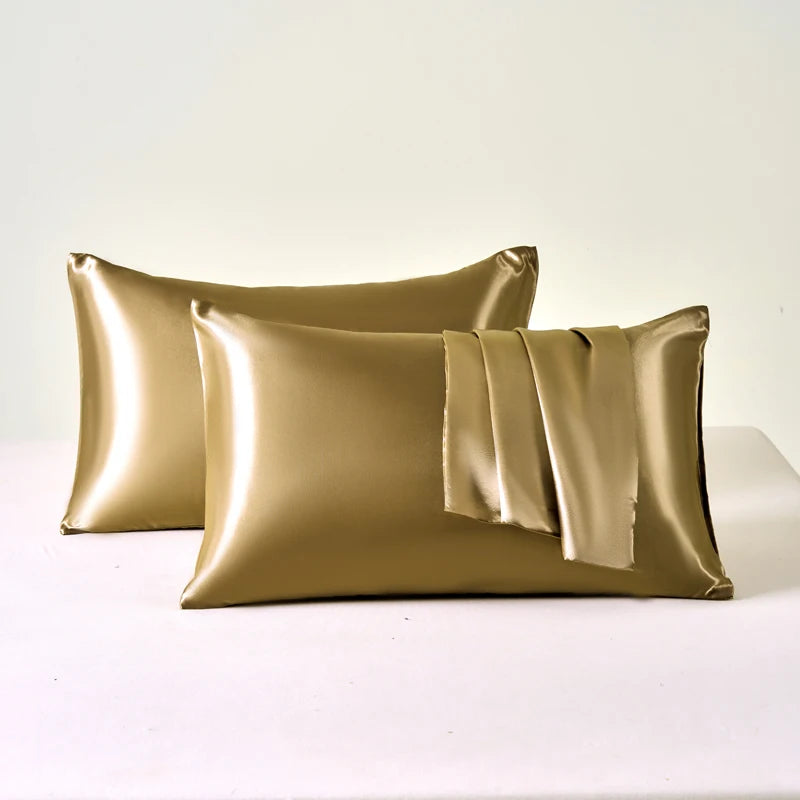 Taie d'Oreiller en Satin Auréa • Lot de 2