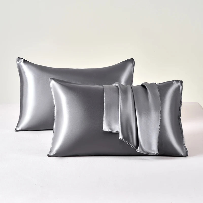 Taie d'Oreiller en Satin Auréa • Lot de 2