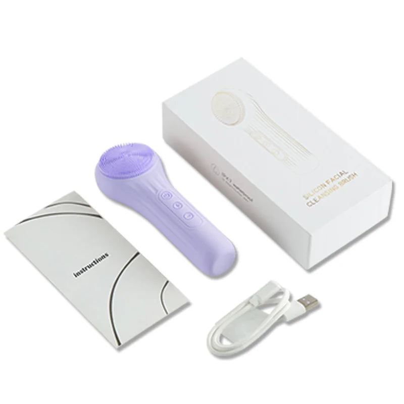 Brosse Nettoyante Sonique Visage — Exfoliation, Pores Nets & Éclat Naturel