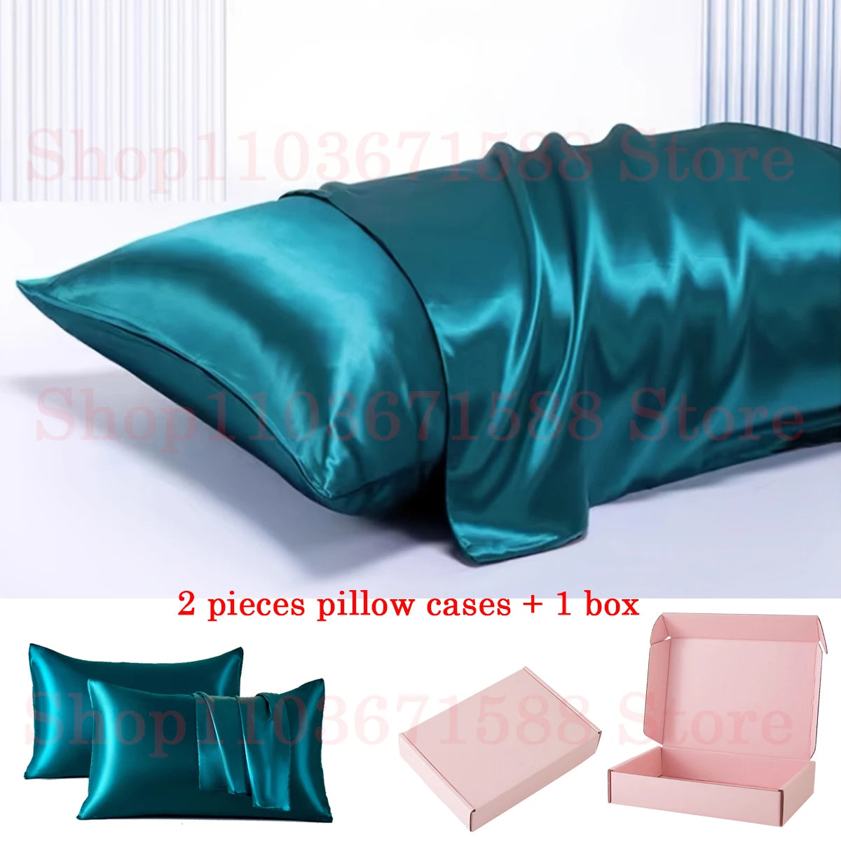 Taie d'Oreiller en Satin Auréa • Lot de 2