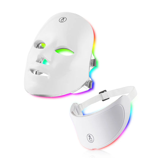Masque LED Facial Auréa — 7 Couleurs, Anti-rides, Anti-acné & Éclat Lumineux